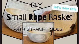 Rope basket tutorial Smaller sizediy [upl. by Cleodel498]