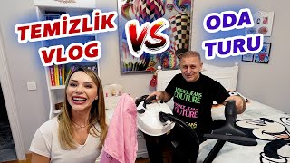 LİNANIN ODA TEMİZLİĞİ Vs ODA TURU  FOŞUR FOŞUR BUHARLI TEMİZLİK VLOG 1 [upl. by Paulsen]