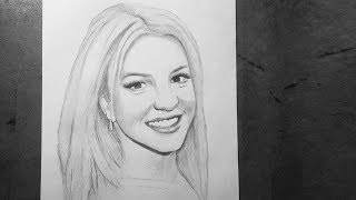 Britney Spears Speed Drawing [upl. by Eelorac599]