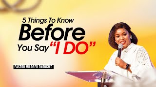 5 Things To Know Before You Say quotI DOquot  Pastor Mildred Okonkwo mildredkingsleyokonkwo [upl. by Alidus]