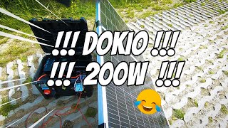 Portable solar panel 200W DOKIO test in bit difficult weather conditions [upl. by Tierza]