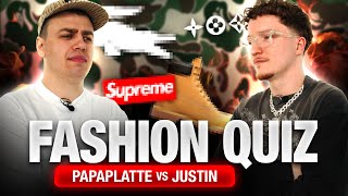 Papaplatte vs Justin FASHION QUIZ 👕⁉️ [upl. by Accemahs]