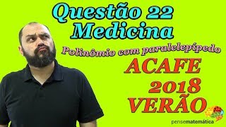 Questão 22 de Matemática  ACAFE 2018 Verão Medicina [upl. by Corso]