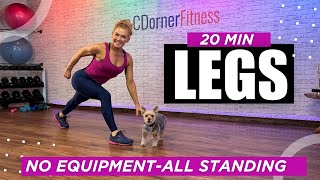 20 Min No Equipment  LEGS SCULPTING Workout  All Standing [upl. by Rol]