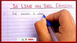 10 lines on soil erosion in English  Essay on soil erosion in English  Definition of soil erosion [upl. by Nyrraf]