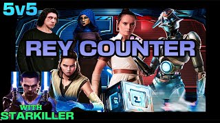 5v5 GAC REY COUNTER wSTARKILLER SQUAD  DATACRON  SWGOH [upl. by Patrizia]