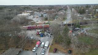 2024 CPKC Holiday Train Bowmanville Ontario [upl. by Ainotna812]