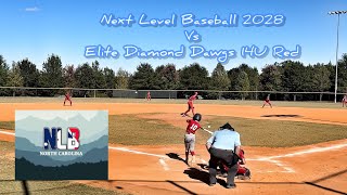 Next Level Baseball NC 2028 Gray Pants vs Elite Diamond Dawgs Red Pants 100823 baseball nlb [upl. by Nlycaj]