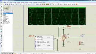 OP AMP sine wave square wave input differentiator experiment by PROTEUS [upl. by Loggia]