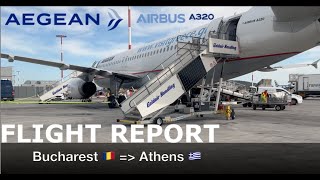 AEGEAN Airbus A320200  Economy class  Bucharest 🇷🇴 to Athens 🇬🇷  Flight Report [upl. by Paddy]