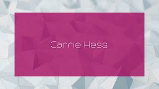 Carrie Hess  appearance [upl. by Hazmah]