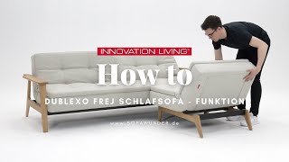 HOW TO Schlafsofa DUBLEXO FREJ von Innovation®  Bettfunktion erklärt  Sofawunderde [upl. by Sihon]