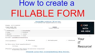 How to create a Fillable Form in Microsoft Word [upl. by Urial453]