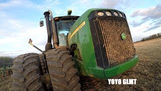 Applying anhydrous ammonia 2017 Alberta CANADA JOHN DEERE 9520 [upl. by Three]