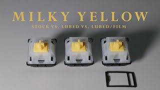 Unlubed vs Lubed vs Lubed amp Film Gateron Milky Yellow Sound Test [upl. by Hayarahs856]