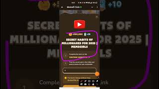 SECRET HABITS OF MILLIONARES FOR 2025  MEMEGIRLS  Memefi New Video Code [upl. by Nosrak]