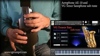 Aerophone AE10 with NI Kontakt Saxophone Sound library wav and nki [upl. by Akcimat256]