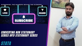 Converting non stationary into stationary  Unit root  Line graph Non stationary STATA [upl. by Ona]