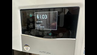 Vaillant EcoTec Plus fault code 103  service date reset [upl. by Enilra]