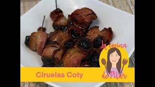 ciruelas con tocino  LA COCINA DE PILAR fáciles rápidas y deliciosas [upl. by Assenav]