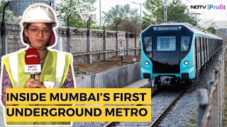 Inside Mumbai Metro Line Phase 2 Set To Be Inaugurated By PM Modi  Aarey Colony To BKC Metro [upl. by Neelear]