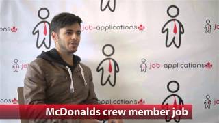 McDonalds Crew Member Job [upl. by Wilton558]