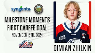 OHL Milestone  First Career Goal  Dimian Zhilkin [upl. by Llertnahs]