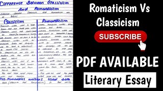 Difference Between Romanticism and Classicism [upl. by Dyal]