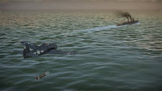 War Thunder F6F Hellcat vs Ship [upl. by Forrest375]