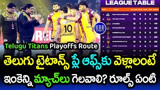 Telugu Titans Playoffs Qualification Scenario  PKL 11 Points Table amp Playoffs Rules  GBB Sports [upl. by Animehliw]