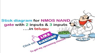 Class4F Stick Diagram For Nmos Nand Gate With Two Inputs amp Three Inputs In Telugu [upl. by Eanahc]