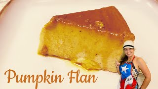 Flan de Calabaza  Pumpkin Flan easy Puerto Rican Recipe [upl. by Artamas]