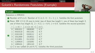 Golombs Randomness Postulates and Statistical Tests [upl. by Robin]