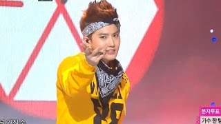 【TVPP】EXO  Wolf Yellow Ver 엑소  늑대와 미녀  Show Music Core Live [upl. by Nohsal720]