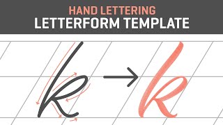 Hand Lettering Tutorial for Beginners  Letterform Template Free [upl. by Ozneral]