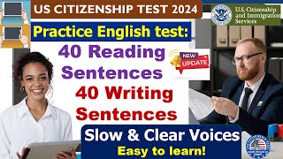 US Citizenship 2024  Master the USCIS Official Sentences for English Reading and Writing Test [upl. by Duwad]