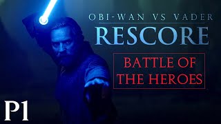 REUPLOAD ObiWan vs Vader  RESCORE with Star Wars III soundtrack PART 1 [upl. by Nakasuji]