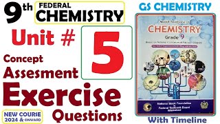 UNIT 5 CONCEPT ASSESSMENT EXERCISE QUESTIONS CHEMICAL BONDING 9TH CHEMISTRYFEDERAL BOARD FBISE [upl. by Feune]