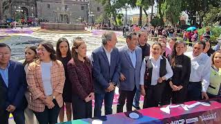 Inauguran tapete monumental quotSendero al Mictlánquot en el Centro Histórico [upl. by Ahsaten]