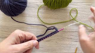 Tunisian crochet with Pony Tunisian Interchangeable Crochet Hooks Art 46703 [upl. by Allemaj1]