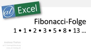 FibonacciFolge in Excel erstellen [upl. by Pasia]