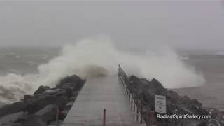 Waves over Two Harbors Breakwater [upl. by Currier210]