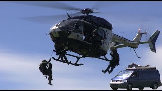 SEKEinsatz nach Schusswechsel  Zugriff aus Polizeihubschrauber  Hessentag Rüsselsheim 2017 [upl. by Demp]