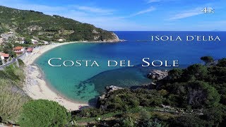 Isola dElba Spiagge  Costa del Sole  Aerial Video Drone 4K [upl. by Kcirdet871]