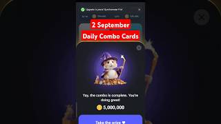 Today 2 Sep Daily Combo Card  Hamster Kombat Daily Cipher Code  Hamster Kombat Combo 2 September [upl. by Rise660]