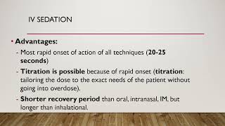 Lecture 8 Intravenous Sedation [upl. by Kassaraba]