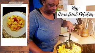 Cook with me  How I make easy and quick Home Fried Potatoes  VLOG  easyhomefriedpotatoes [upl. by Alistair]