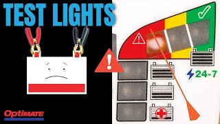 TEST LIGHT indication  Battery Charger OptiMate 4 6 amp 7 [upl. by Anolahs679]