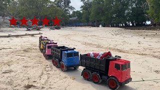 Mencari Mobil Mobilan di Pantai 4 Tamiya Mobil Polisi Mobil Iron man Mobil Balap truk [upl. by Oiluig124]