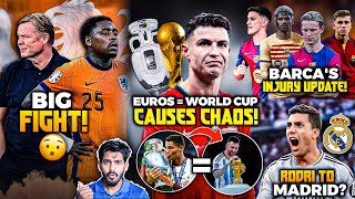 Ronaldo controversial statement Euro is equal to World Cup Barca injury update Rodri to Madrid [upl. by Shwalb811]